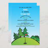 1人のゴルフバースデーパーティーの招待 招待状 (正面/裏面)