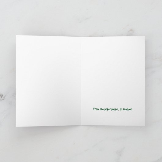 1人のトランプのポーカープレーヤーが別のラスベガスクリスマスカードに参加 シーズンカード (内部)