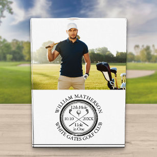 1人のパーソナライズされたゴルファーの写真にゴルフホール 表彰盾