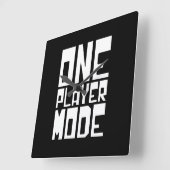 1人のプレーヤーモード スクエア壁時計 (傾斜)