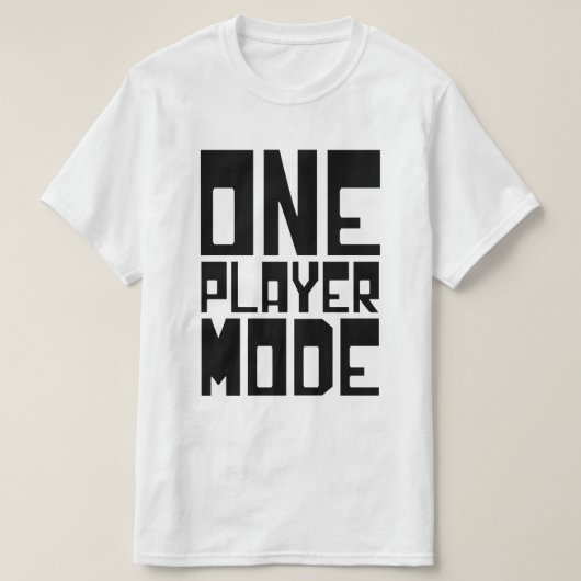 1人のプレーヤーモード Tシャツ (デザイン正面)