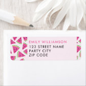 1人のメロンのスイカの女の子の誕生日 ラベル (インサイチュ)