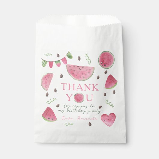 1人のメロンの女の子の誕生日感謝していよ フェイバーバッグ (正面)