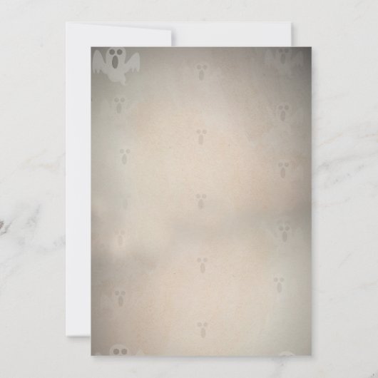 1人の不気味誕生日パーティーの招待 招待状 (裏面)