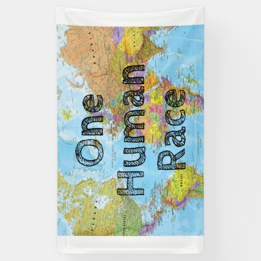 1人の人類 横断幕 (縦)