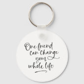 1人の友人があなたの人生の写真を変えることができる キーホルダー (正面)