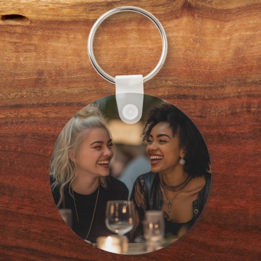 1人の友人があなたの人生の写真を変えることができる キーホルダー (裏面)