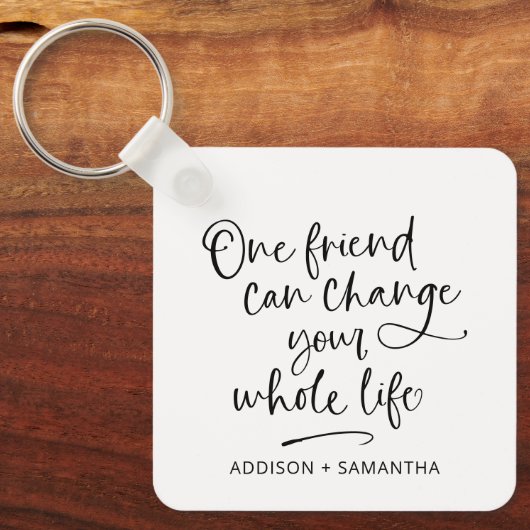 1人の友人があなたの人生の写真を変えることができる キーホルダー (正面)
