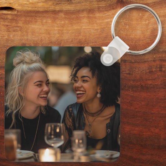 1人の友人があなたの人生の写真を変えることができる キーホルダー (裏面)