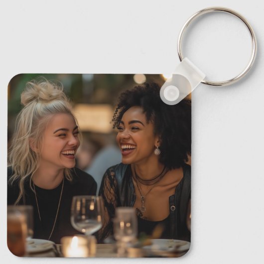 1人の友人があなたの人生の写真を変えることができる キーホルダー (裏面)