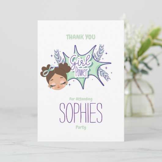 1人の女カスタムの子を紫に、サンキューカード 招待状 (スタンド正面)