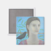 1人の女性とブラックバード マグネット (正面/裏面)