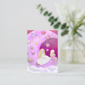 1人の少女と1人の赤ちゃん 名刺 (スタンド正面)