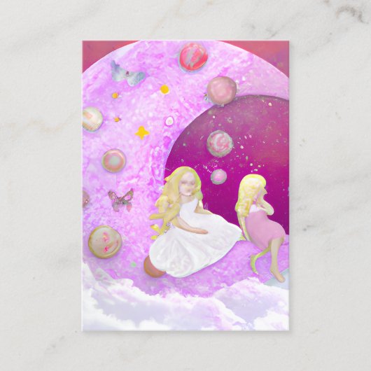 1人の少女と1人の赤ちゃん 名刺 (正面)