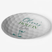 1人の少年の最初の誕生日に穴 ペーパープレート (アングル)