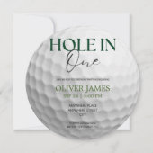 1人の少年の最初の誕生日に穴 招待状 (正面)