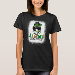 1人の幸運な透析技術者が漂白St patricks Tシャツ