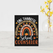 1人の感謝のスクールカウンセラーが虹を感謝 カード (黄色い花)