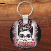 1人の感謝の遺族の乳がん認識度 キーホルダー (正面)