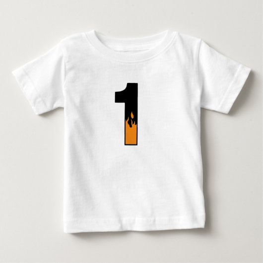 1人の歳のベビーのための#1 Tシャツ (正面)