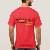 1人の死は悲劇…です Tシャツ (裏面)