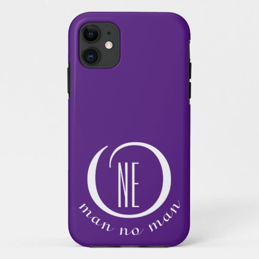 1人の男の勇気付けられる引用文紫 Case-Mate iPhoneケース (裏面)