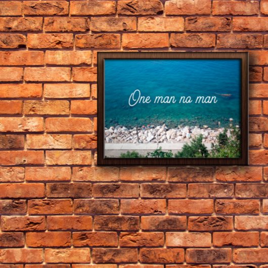 1人の男性の諺のポスター ポスター