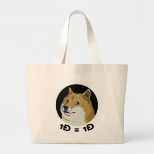 1人の総督=総督のDogecoinの1のトート ラージトートバッグ