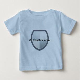 +1人の装甲ベビーのTシャツ ベビーTシャツ