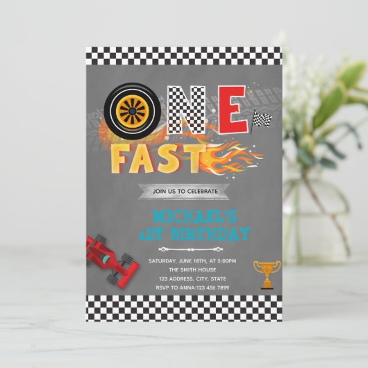 1人の誕生日パーティーの招待 招待状 (スタンド正面)