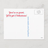 1人の2人のヴィンテージのバレンタイン シーズンポストカード (裏面)