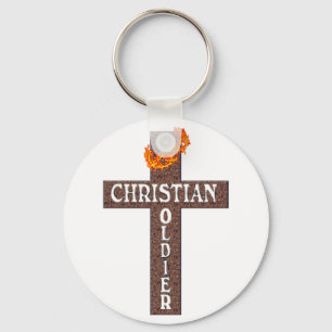 1人のTHESSALONIANSの5:8のクリスチャンの兵士 キーホルダー
