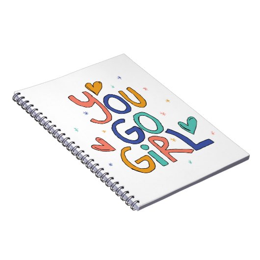 1人やる気を起こさせるのカッコいい女の子You Goガールクリップアートギル ノートブック (右側)