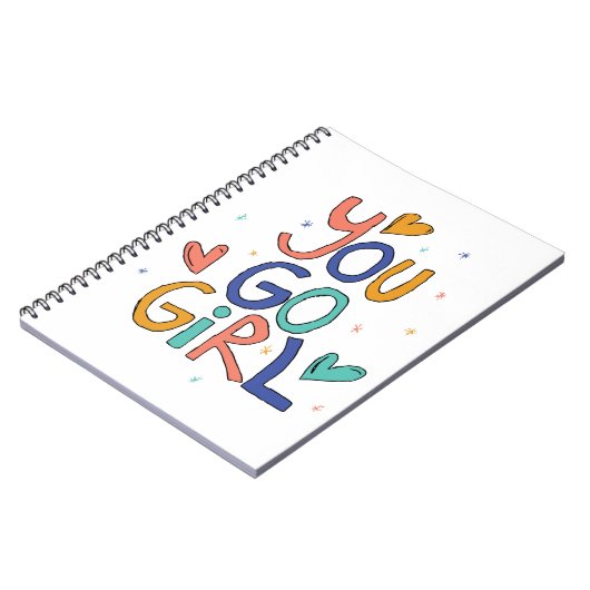 1人やる気を起こさせるのカッコいい女の子You Goガールクリップアートギル ノートブック (左側)