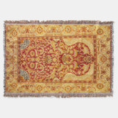 1人エレガント洗い可能ムスリム祈りの言葉ラグ38"x54 スローブランケット (正面)