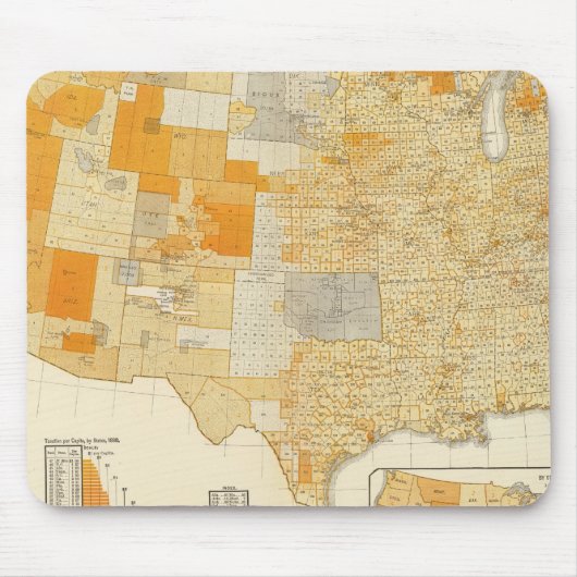 1人当たりの課税、郡 マウスパッド (正面)