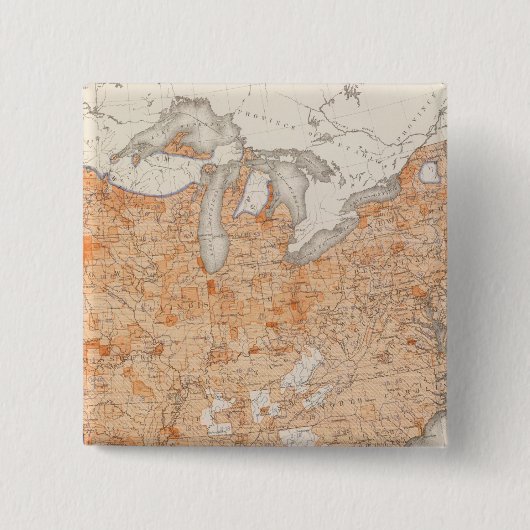 1人当たり課税、米国統計リトグラフ 缶バッジ (正面)