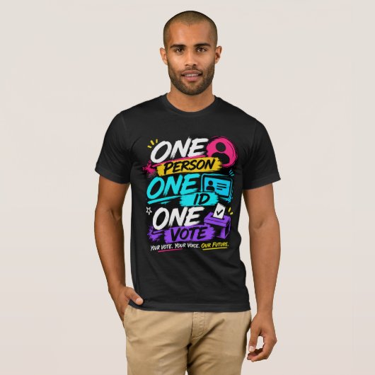 1人1ID1票 Tシャツ (正面フル)