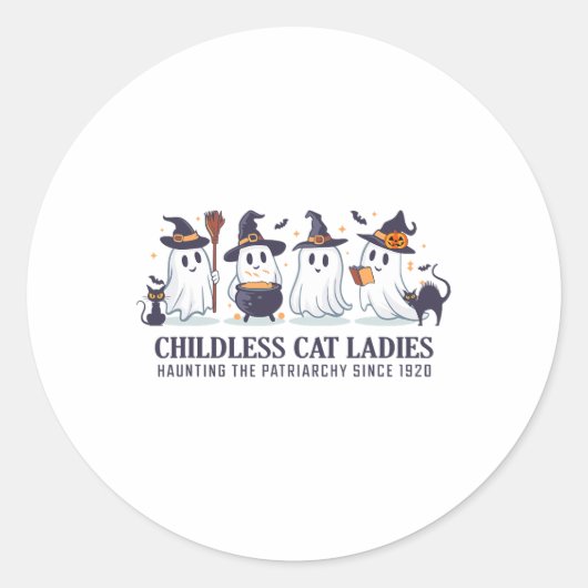 1以来の家父長制を忘れない子どものいない猫の女性 ラウンドシール (正面)