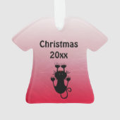 1位の醜いクリスマスセーターコンテストオーナメント オーナメント (裏面)