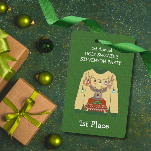 1位の醜いセータークリスマスウィナーバッジ バッジ