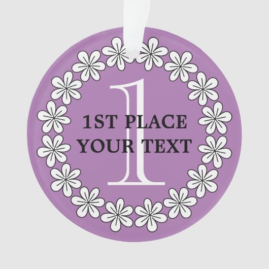1位メダル花ガーリーオーナメント優勝 オーナメント (正面)