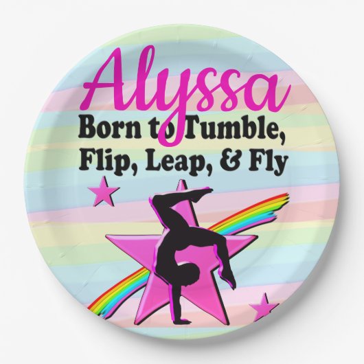 1位体操クイーン ペーパープレート (正面)