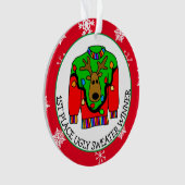 1位優勝者みにくいセーター競技種目メダル オーナメント (正面)