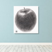 1個のりんご キャンバスプリント (インサイチュ (ウッドフロア))