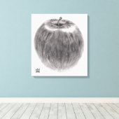 1個のりんご キャンバスプリント (インサイチュ (ウッドフロア))