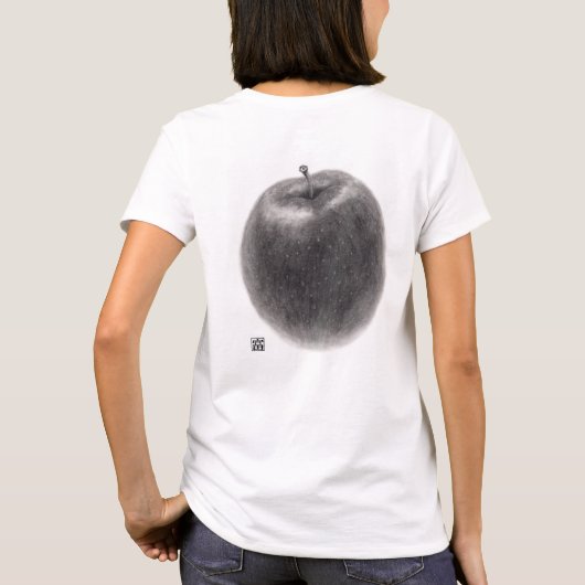 1個のりんご Tシャツ (裏面)