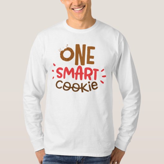 1個の頭が切れるなクッキーのギフトか現在の学生服 Tシャツ (正面)
