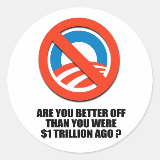 1兆ドル以上の暮らしは良いか ラウンドシール (正面)