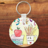 #1先生ギフトキーチェーンアート キーホルダー (正面)